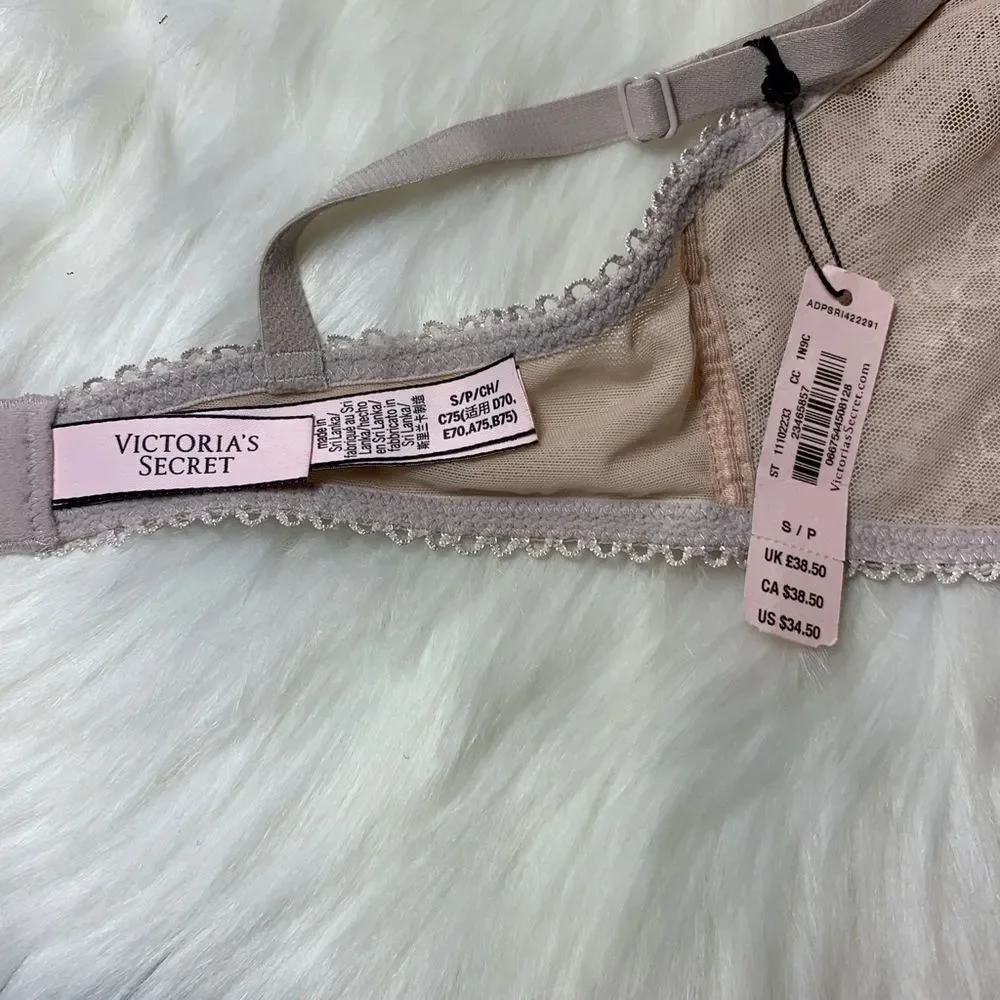 Victoria's Secret Nude Beige Lace Bralette Size‎ S